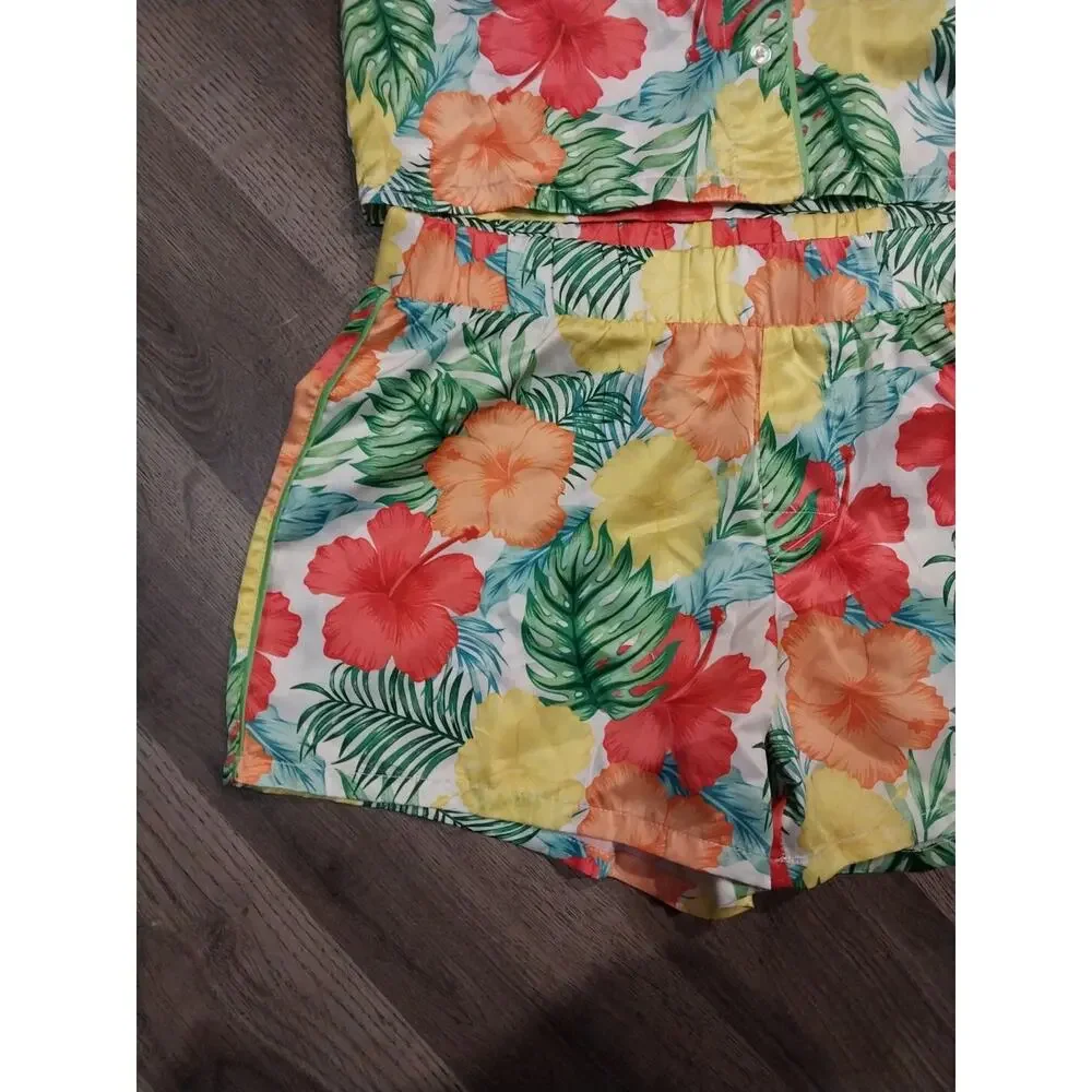 Girls Art Class Hawaiian Sleepwear Size 8 Top Size 10/12 Short Set NWOT